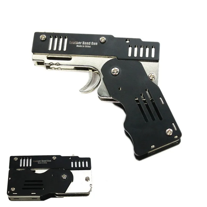 Mini Folding Can Hold The 11 Bursts rubber band gun keychain Made All Metal Guns Shooting Toy Gifts Boys Outdoor tools
Mini Folding Can Hold The 11 Bursts rubber band gun keychain Made All Metal Guns Shooting Toy Gifts Boys Outdoor tools