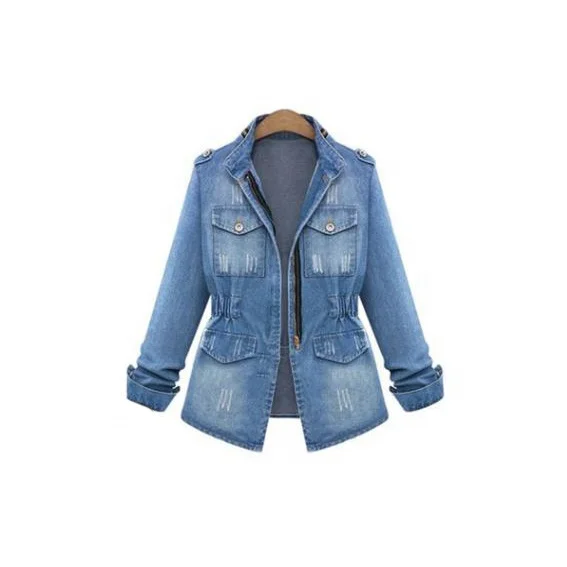 Fall And Spring Women Jeans Jackets Vintage Pockets Zipper Denim Jackets Casual Skinny Coat Plus size, Shown
Fall And Spring Women Jeans Jackets Vintage Pockets Zipper Denim Jackets Casual Skinny Coat Plus size, Shown