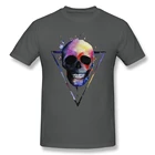 Sublimation T Shirt Custom Trendy Skull Digital Print Polyester Short Sleeve 3D Sublimation T Shirt For Men