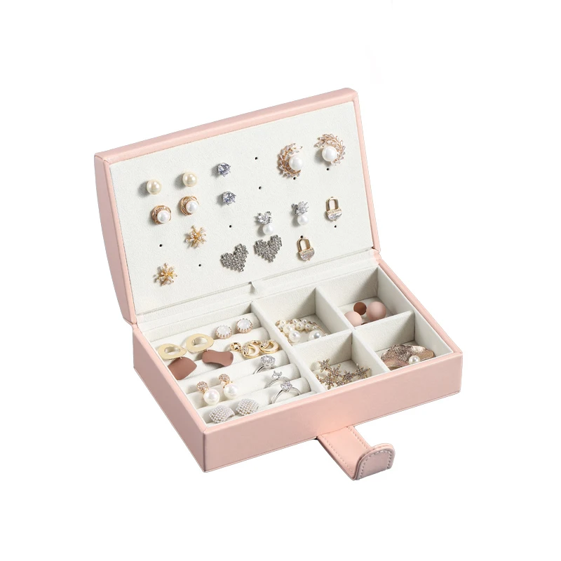 Custom Logo PU Leather Small Travel Pink Jewelry Box for Earring Necklace Ring Jewellery Organizer Velvet Storage Case Packaging, Orange pink
Custom Logo PU Leather Small Travel Pink Jewelry Box for Earring Necklace Ring Jewellery Organizer Velvet Storage Case Packaging, Orange pink