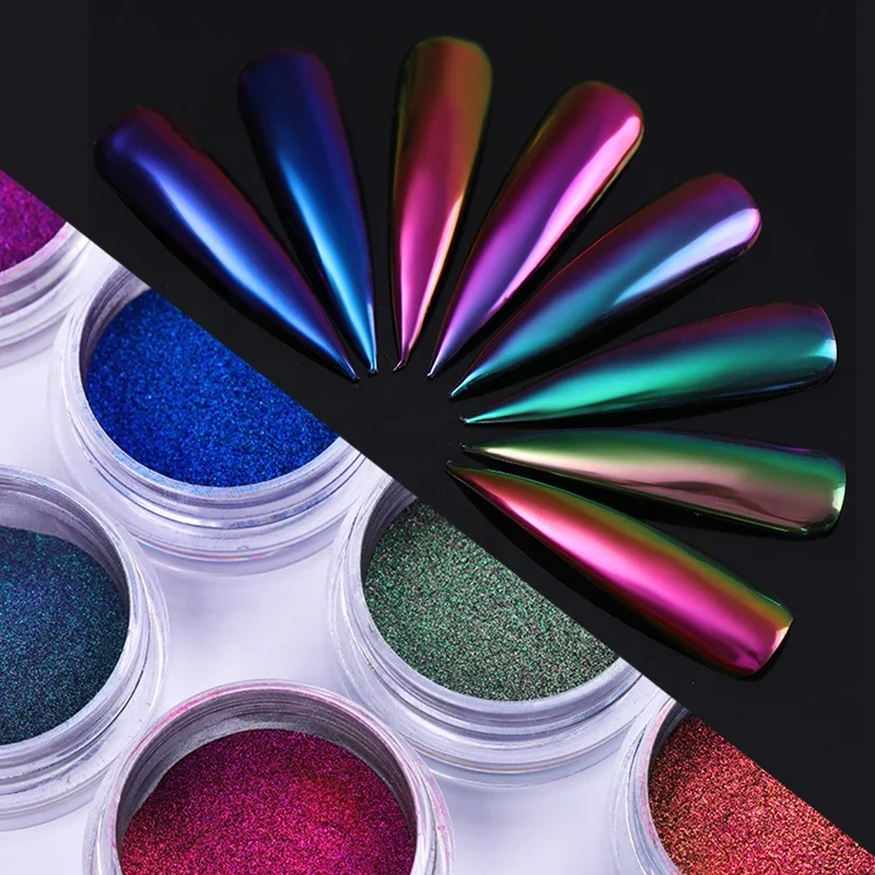 Chameleon Nail Mirror Glitter Powder Auroras Effect Glitter Nail Art Powder Chrome Pigment Nail Art Decoration, 12 colors
Chameleon Nail Mirror Glitter Powder Auroras Effect Glitter Nail Art Powder Chrome Pigment Nail Art Decoration, 12 colors