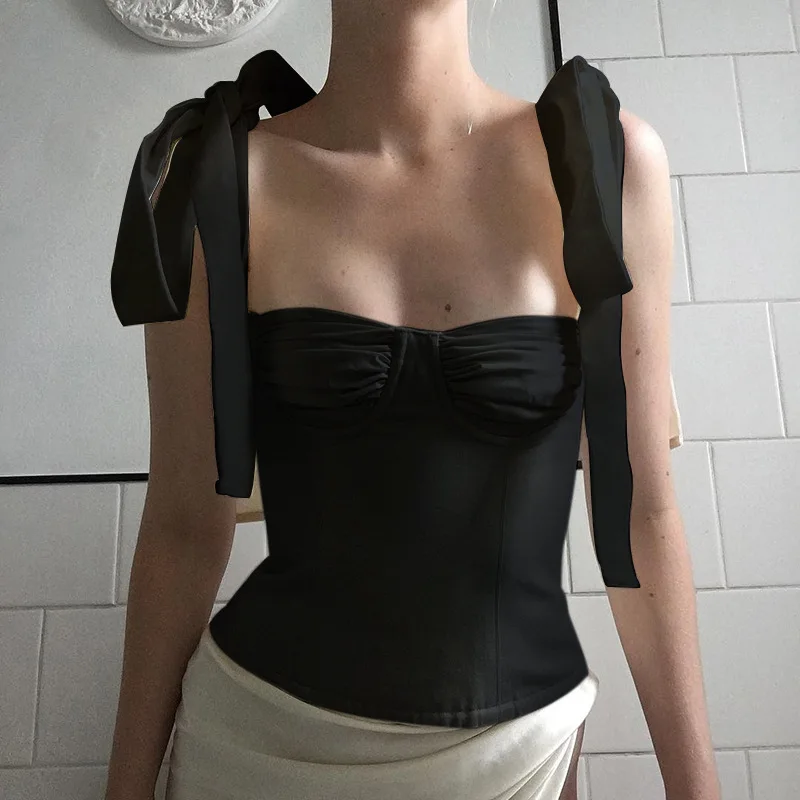 Rummandy Women's New Sexy Chiffon Sling Backless Condole Belt Latest Popular Lace-Up Vest, Customized colors
Rummandy Women's New Sexy Chiffon Sling Backless Condole Belt Latest Popular Lace-Up Vest, Customized colors