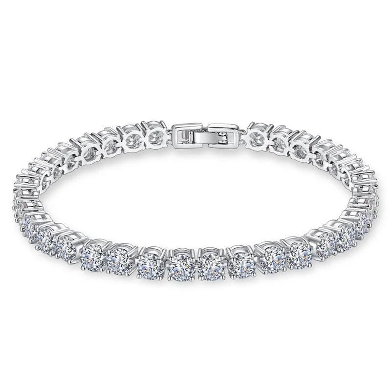 Simple solid gold 4.5mm DEF color VVS moissanite diamond tennis bracelet as gift
Simple solid gold 4.5mm DEF color VVS moissanite diamond tennis bracelet as gift