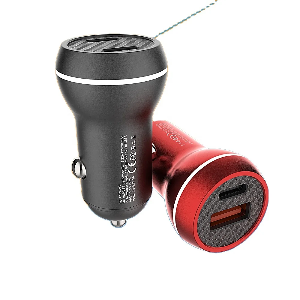 Fast USB Type C PD Car Charger, Dual-Port 20W Power Delivery&Quick Charge 3.0 Car Adapter,Universal Fast Car Charger, Black red customized
Fast USB Type C PD Car Charger, Dual-Port 20W Power Delivery&Quick Charge 3.0 Car Adapter,Universal Fast Car Charger, Black red customized
