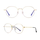 1903 oval metal anti blue light computer gaming glasses