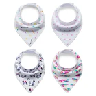 Wholesale Cotton Solid Color Plain Baby Bibs Customized Design Organic Bandana Bibs