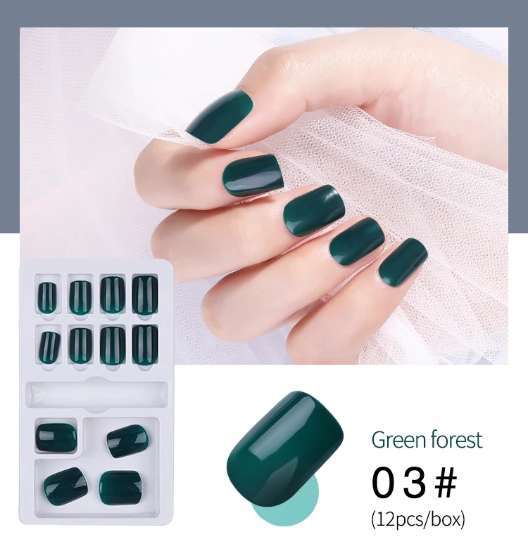NAF003 12pcs 10 styles Colorful Reusable Full Cover press nails nail tips false Short straight nails tips
NAF003 12pcs 10 styles Colorful Reusable Full Cover press nails nail tips false Short straight nails tips