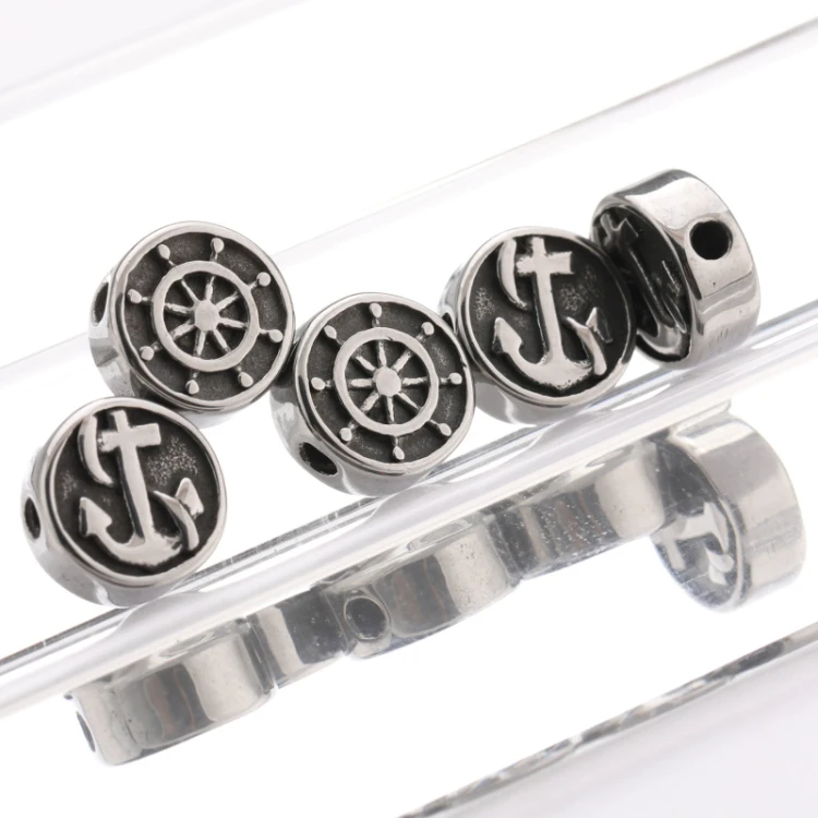Stainless Steel Helm and Anchor Engraved Bbeads DIY Jewelry Rudder Beads, Steel color
Stainless Steel Helm and Anchor Engraved Bbeads DIY Jewelry Rudder Beads, Steel color