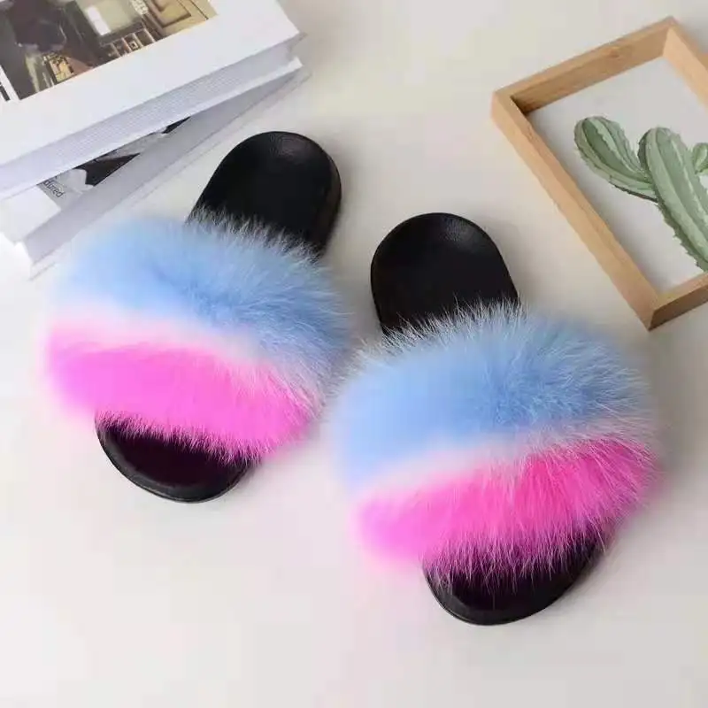European and American summer fashion furry bedroom fur slippers sandals ladies house fox fur slides, Customized color
European and American summer fashion furry bedroom fur slippers sandals ladies house fox fur slides, Customized color