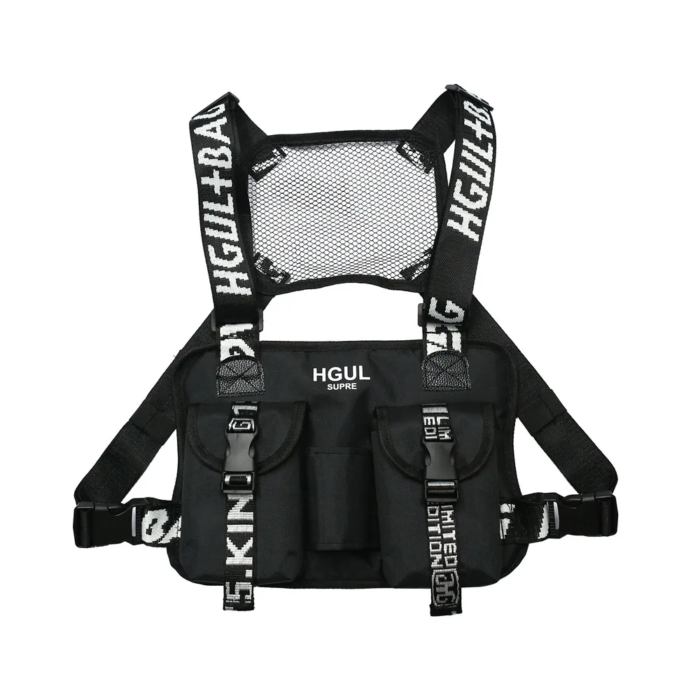 Tactical backpack functional overalls tote men ins vest backpacks hip hop high street popular logo dance Chest package, Customized color
Tactical backpack functional overalls tote men ins vest backpacks hip hop high street popular logo dance Chest package, Customized color