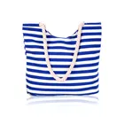 Promotion eco-friendly reusable fashionable canvas women cotton beach bag