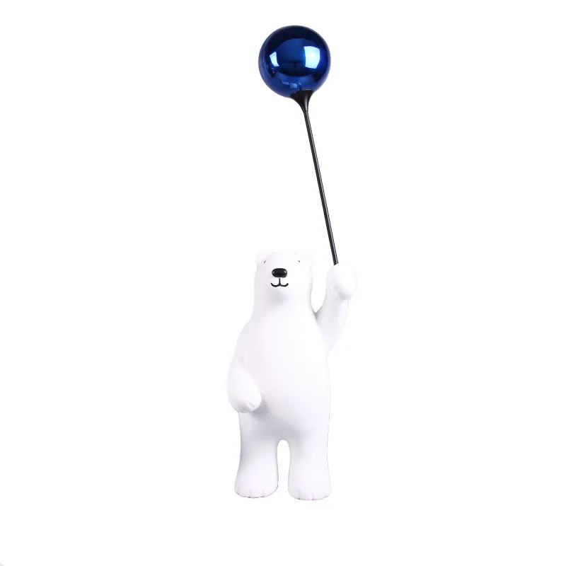 

Modern minimalist cartoon character animal bear balloon decoration sculpture ornament abstract sculpture home decor
