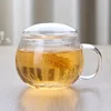 Chinese Eco-friendly high borosilicate glass tea cup with infuser for office