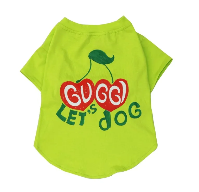 Luxury brand style design cute cartoon cherry print pet dog short sleeve, As photo show
Luxury brand style design cute cartoon cherry print pet dog short sleeve, As photo show
