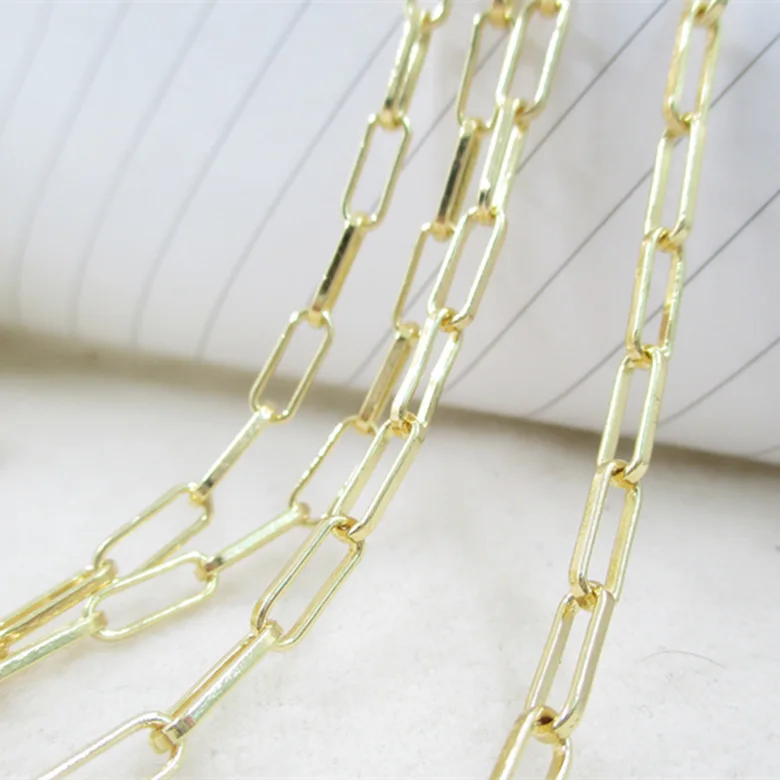 NANA high quality 24k italian gold filled chain,4x10mm paper clip big size gold chain for jewelry accessories
NANA high quality 24k italian gold filled chain,4x10mm paper clip big size gold chain for jewelry accessories