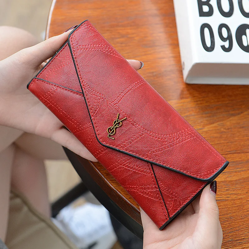 2021 new Korean style trendy women's wallet female long three-folding multi-function buckle multi-card position clutch bag
2021 new Korean style trendy women's wallet female long three-folding multi-function buckle multi-card position clutch bag