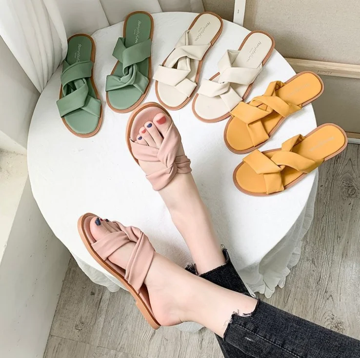 Summer new fashion cross-belt braided surface all-match flat-bottomed women's sandals A811, Yellow green black beige pink
Summer new fashion cross-belt braided surface all-match flat-bottomed women's sandals A811, Yellow green black beige pink
