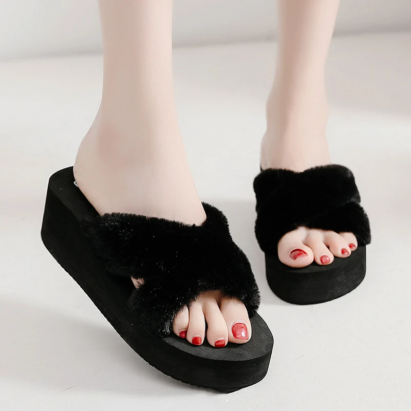 Dropshipping Simple Ladies Bedroom Slippers Solid Color Round Head Open Toe Flat Cross Plush Women Slippers 2021
Dropshipping Simple Ladies Bedroom Slippers Solid Color Round Head Open Toe Flat Cross Plush Women Slippers 2021