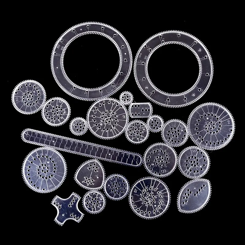 1set Spirograph Deluxe Set Design Tin Set Draw Spiral Designs Interlocking Gears & Wheels Draw Educational Toys School Supplies
1set Spirograph Deluxe Set Design Tin Set Draw Spiral Designs Interlocking Gears & Wheels Draw Educational Toys School Supplies