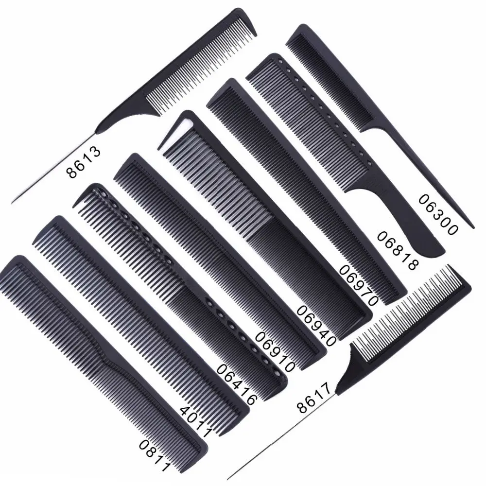 Factory Direct Anti-static Hair Comb Black color Hair Combs Hair Cutting Styling Carbon Combs with customized
Factory Direct Anti-static Hair Comb Black color Hair Combs Hair Cutting Styling Carbon Combs with customized