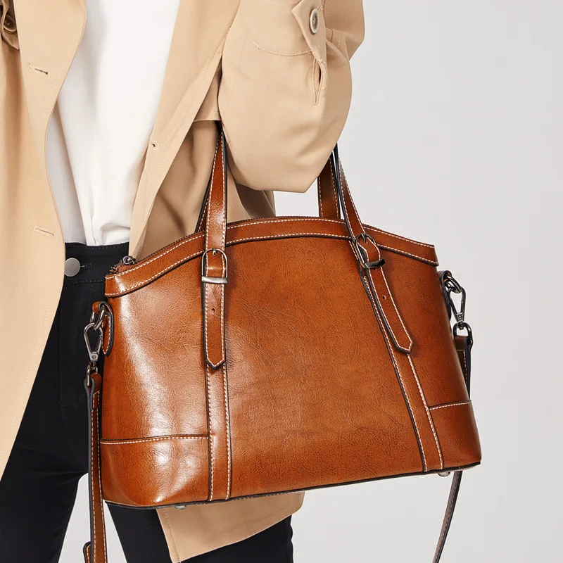 2020 Cowhide Leather Business Office Tote Bag Brown Color Ladies Handbag Working Female Purse
2020 Cowhide Leather Business Office Tote Bag Brown Color Ladies Handbag Working Female Purse