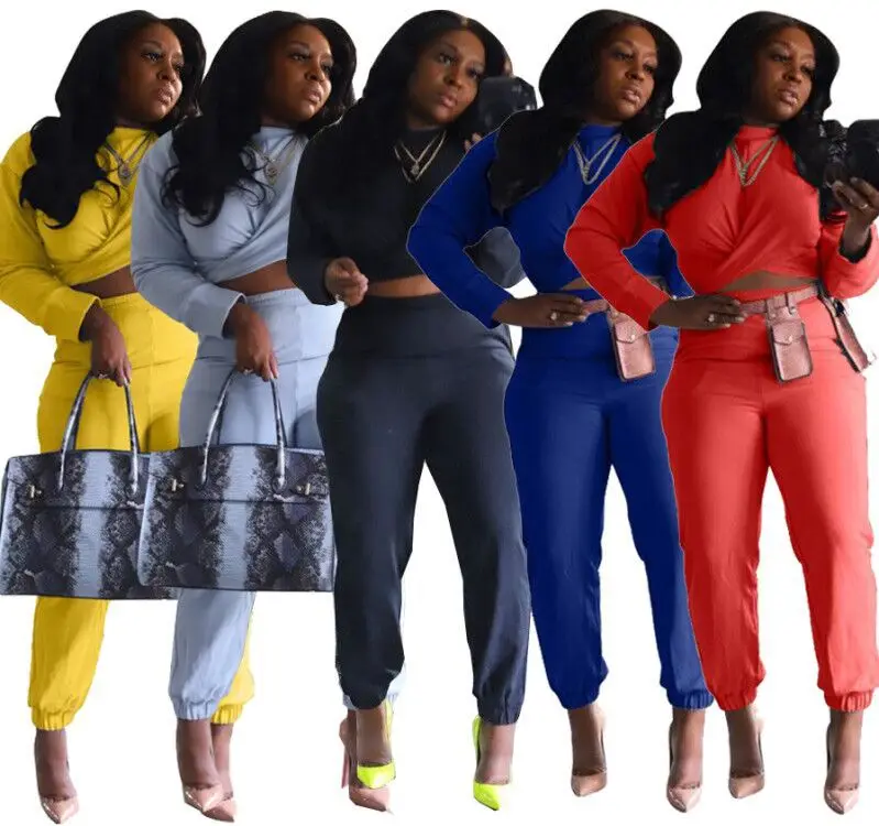 2020 fall clothing fashion long sleeve crop top women joggers suits sets two pieces solid color casual streetwear, 6 color as picture
2020 fall clothing fashion long sleeve crop top women joggers suits sets two pieces solid color casual streetwear, 6 color as picture