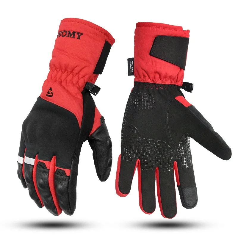 Motorcycle gloves winter long waterproof thickened warm gloves touch screen fall proof gloves, Black, red,grey
Motorcycle gloves winter long waterproof thickened warm gloves touch screen fall proof gloves, Black, red,grey