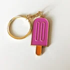 Wholesale promotional gift souvenir use custom keychain charms with metal ring