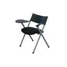 Ergonomic Armrest Folding Training Chair with Rotating Writing Pad