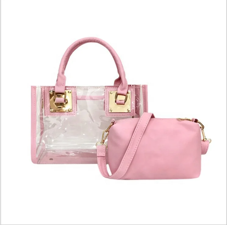 Popular 2Pcs Set Ladies PVC Jelly Purse Cross-body Waterproof Clear Messenger Shoulder Bag Fashion Purse and Handbags Women, 4 colors
Popular 2Pcs Set Ladies PVC Jelly Purse Cross-body Waterproof Clear Messenger Shoulder Bag Fashion Purse and Handbags Women, 4 colors