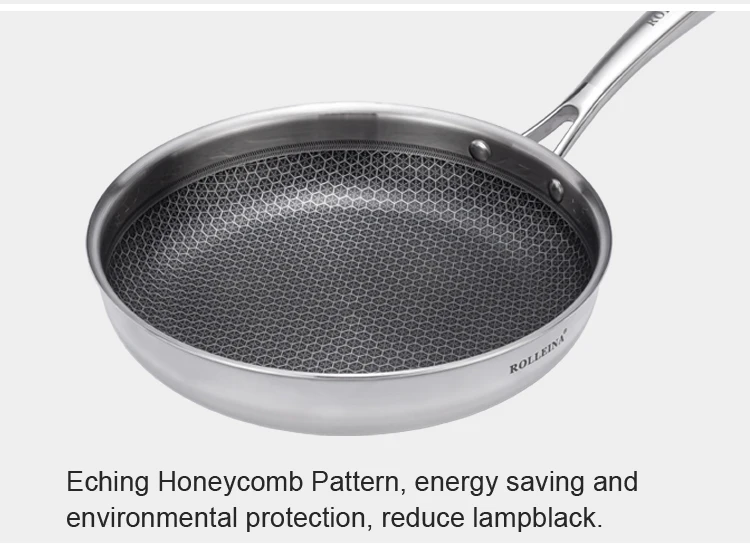 Pcs Tri Ply Stainless Steel Honeycomb Non Stick Frying Pan Set Buy