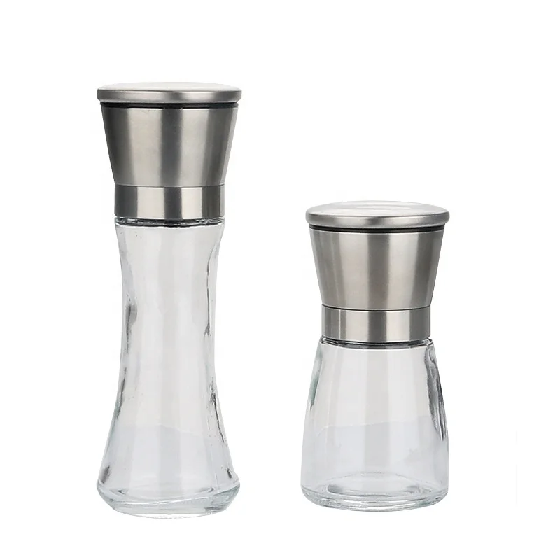 Wholesale Hot Sell Kitchen Tools Adjustable Glass Bottle Stainless Steel Salt Chili Mills Manual Pepper Grinder, As photo
Wholesale Hot Sell Kitchen Tools Adjustable Glass Bottle Stainless Steel Salt Chili Mills Manual Pepper Grinder, As photo
