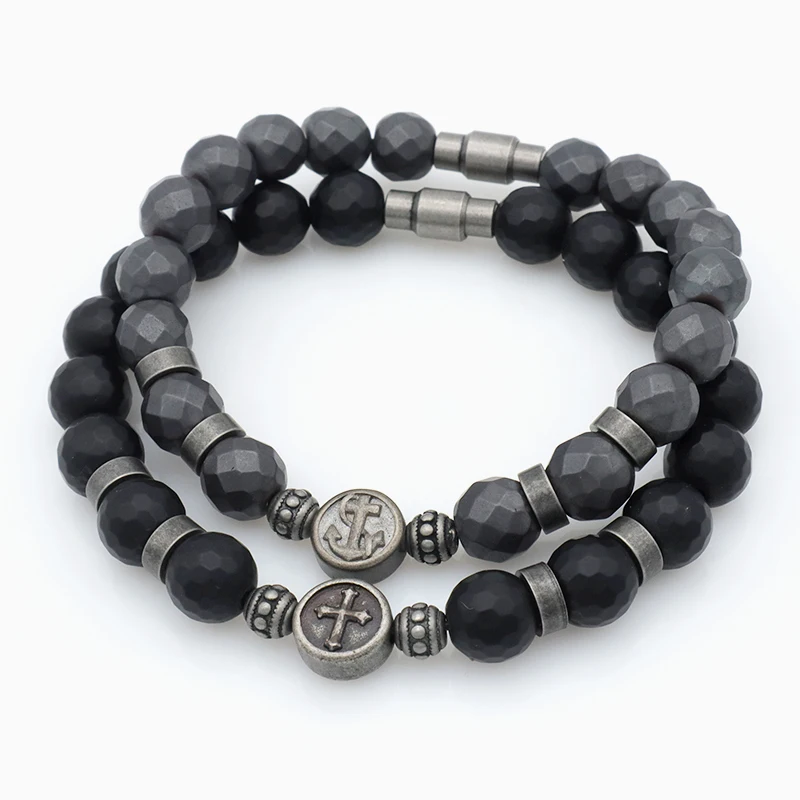 New shop discount Good quality men jewelry handmade custom beaded bracelet bangle natural stone charrms stainless steel bracelet, Black
New shop discount Good quality men jewelry handmade custom beaded bracelet bangle natural stone charrms stainless steel bracelet, Black