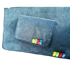 High quality microfiber floor mop clean cloth with 4color WOVEN TAPE