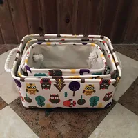 APHACATOP Owl Design Set of 3 Digital Printing Baby Storage Cotton Storage Box with Cotton Rope Handles
APHACATOP Owl Design Set of 3 Digital Printing Baby Storage Cotton Storage Box with Cotton Rope Handles