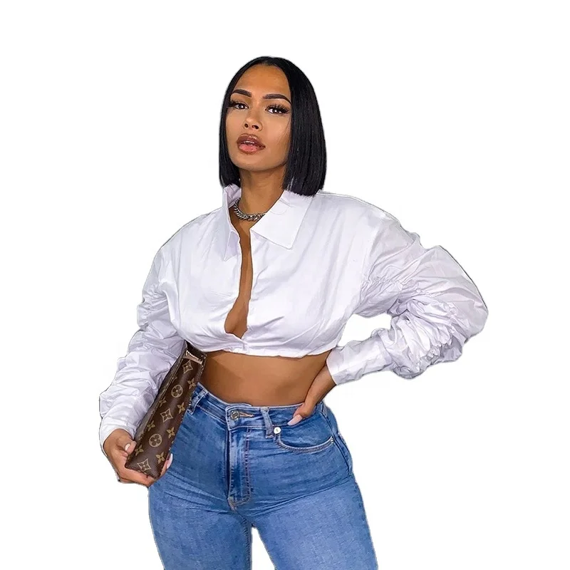 2021 Fall Streetwear Ruched Long Sleeve Crop Top Shirt For Women, White, black, blue, yellow
2021 Fall Streetwear Ruched Long Sleeve Crop Top Shirt For Women, White, black, blue, yellow
