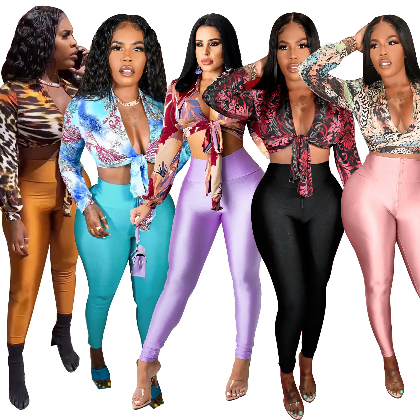 Stretch Pants with Tops to Match Fall Two Piece Sets 2021 yoga 2 Piece Set Ladies Tie Up Crop Top Two Pieces Set Pants Shirt
Stretch Pants with Tops to Match Fall Two Piece Sets 2021 yoga 2 Piece Set Ladies Tie Up Crop Top Two Pieces Set Pants Shirt