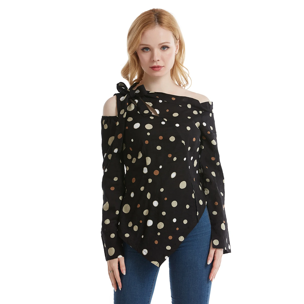 One Shoulder Top Pure Cotton Collar Ribbon Women's T-shirt With Simple Style And Slim Fit One Shoulder Top Female Blouses
One Shoulder Top Pure Cotton Collar Ribbon Women's T-shirt With Simple Style And Slim Fit One Shoulder Top Female Blouses