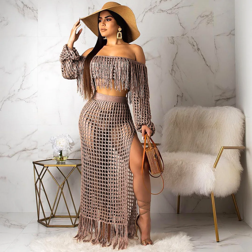 Casual Solid Tassel Long Sleeve Backless Beach Mesh Skirt Set fleece jumper suit jumpsuit women sdult romper women elegant suits, Picture color
Casual Solid Tassel Long Sleeve Backless Beach Mesh Skirt Set fleece jumper suit jumpsuit women sdult romper women elegant suits, Picture color