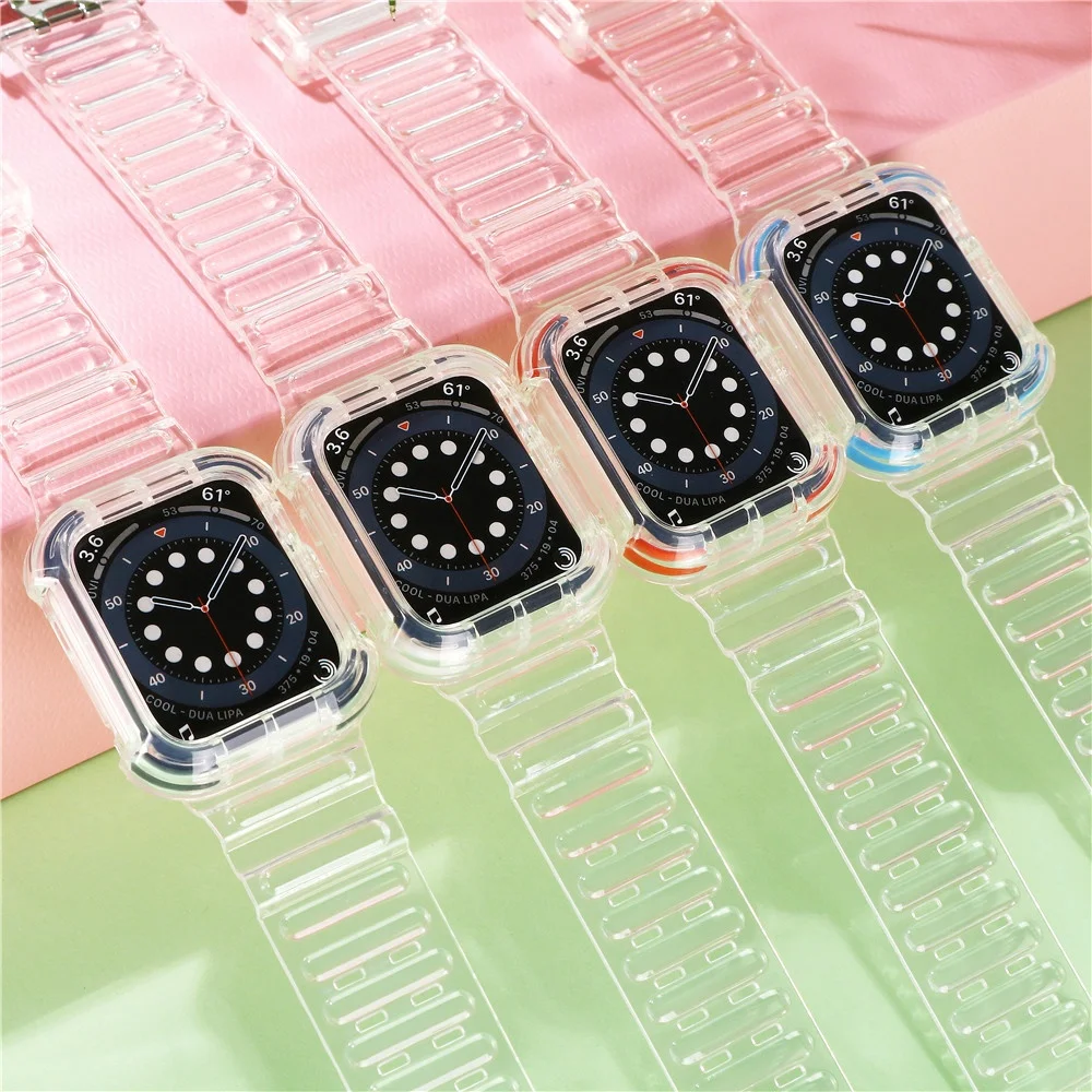 Transparent tpu resin smart watch strap for Apple iWatch Band 42 44 38 40 mm for apple clear silicone rubber smart watch strap
Transparent tpu resin smart watch strap for Apple iWatch Band 42 44 38 40 mm for apple clear silicone rubber smart watch strap