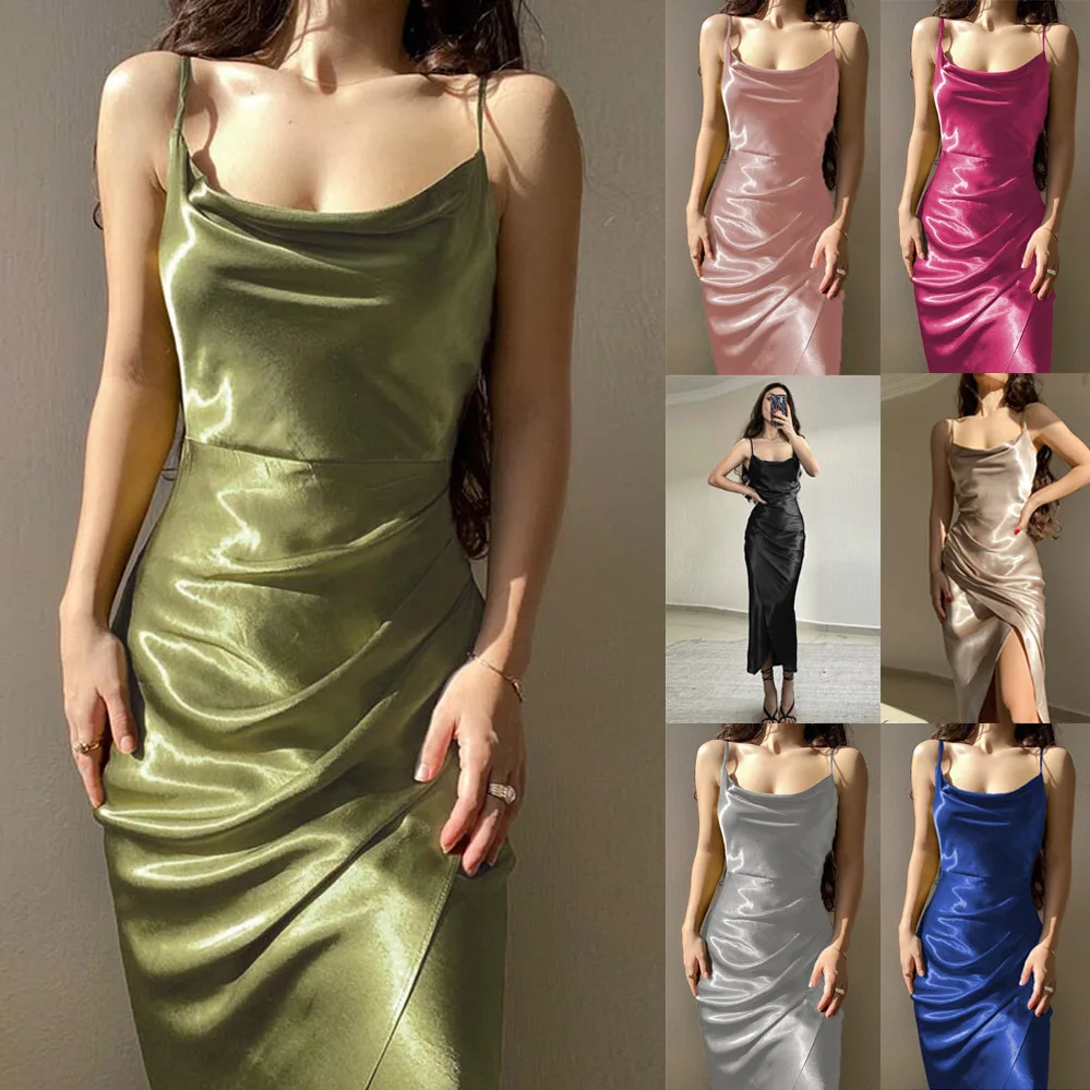 Liu Ming Summer 2022 Women Casual Strapless Satin Spaghetti Strap Long Backless Plus Size Maxi Dress
Liu Ming Summer 2022 Women Casual Strapless Satin Spaghetti Strap Long Backless Plus Size Maxi Dress