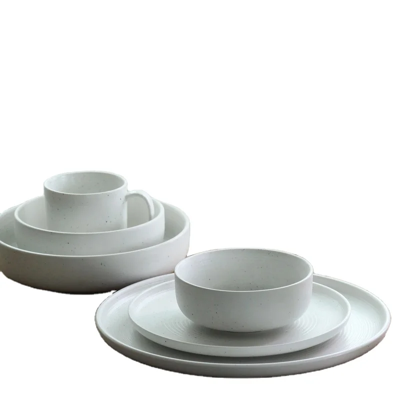 Japanese style matte glaze ceramic tableware dinner set porcelain dinnerware set for home restaurant, White color
Japanese style matte glaze ceramic tableware dinner set porcelain dinnerware set for home restaurant, White color
