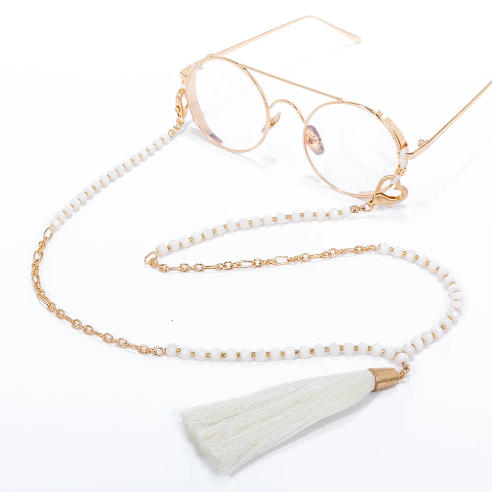 Glass Eyewear chain fashion white crystal bicone Lanyard Holder sharp beads sharp be holder sunglasses chain for jewelry
Glass Eyewear chain fashion white crystal bicone Lanyard Holder sharp beads sharp be holder sunglasses chain for jewelry