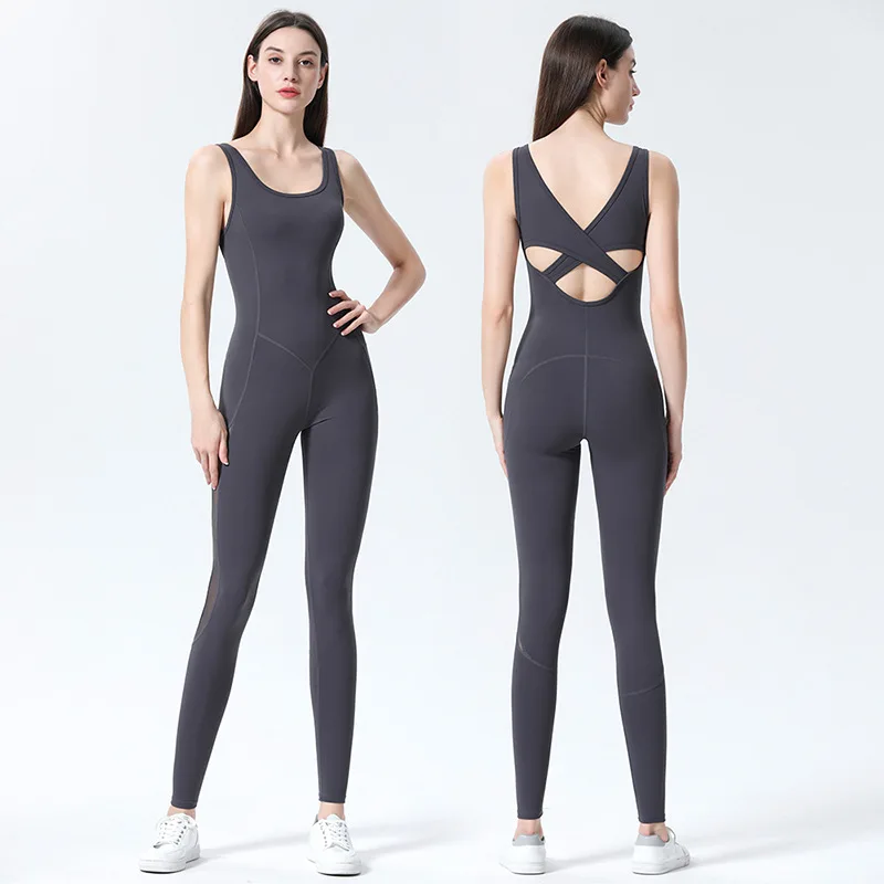 Professional aerial yoga one-piece mesh stitching dance jumpsuit Slim-fit buttocks beautiful back yoga pants set
Professional aerial yoga one-piece mesh stitching dance jumpsuit Slim-fit buttocks beautiful back yoga pants set