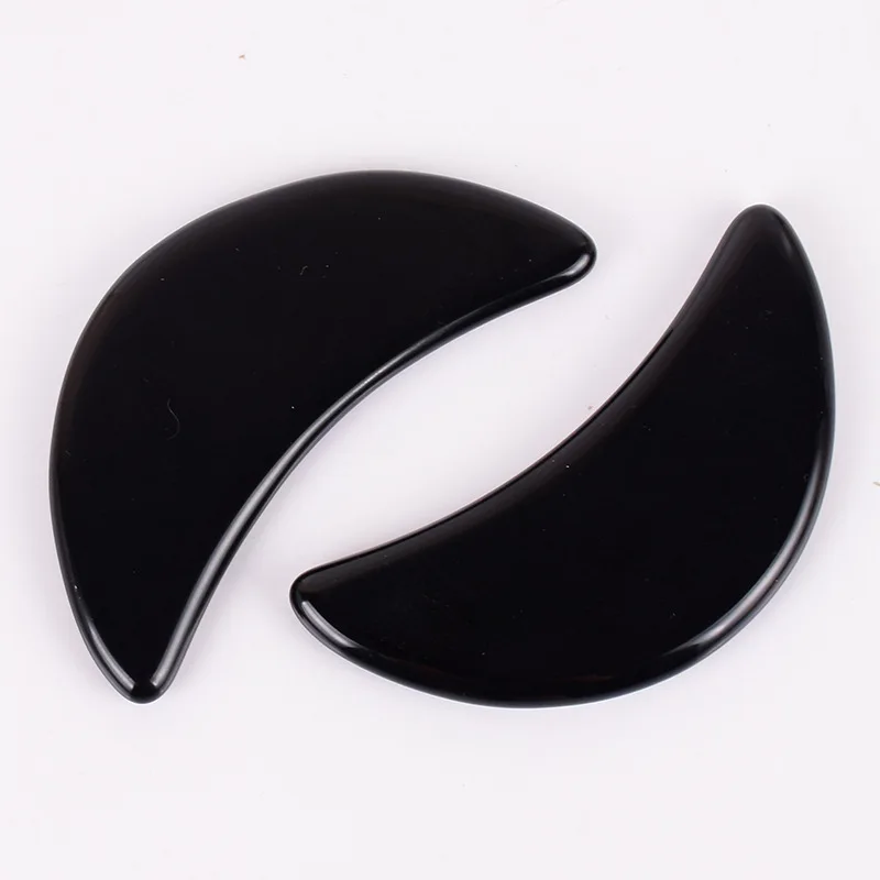 Black Bian Gua Sha Facial sculpting Lifting Tool draw out negative energy moon shape massaging tense muscles, Black color
Black Bian Gua Sha Facial sculpting Lifting Tool draw out negative energy moon shape massaging tense muscles, Black color