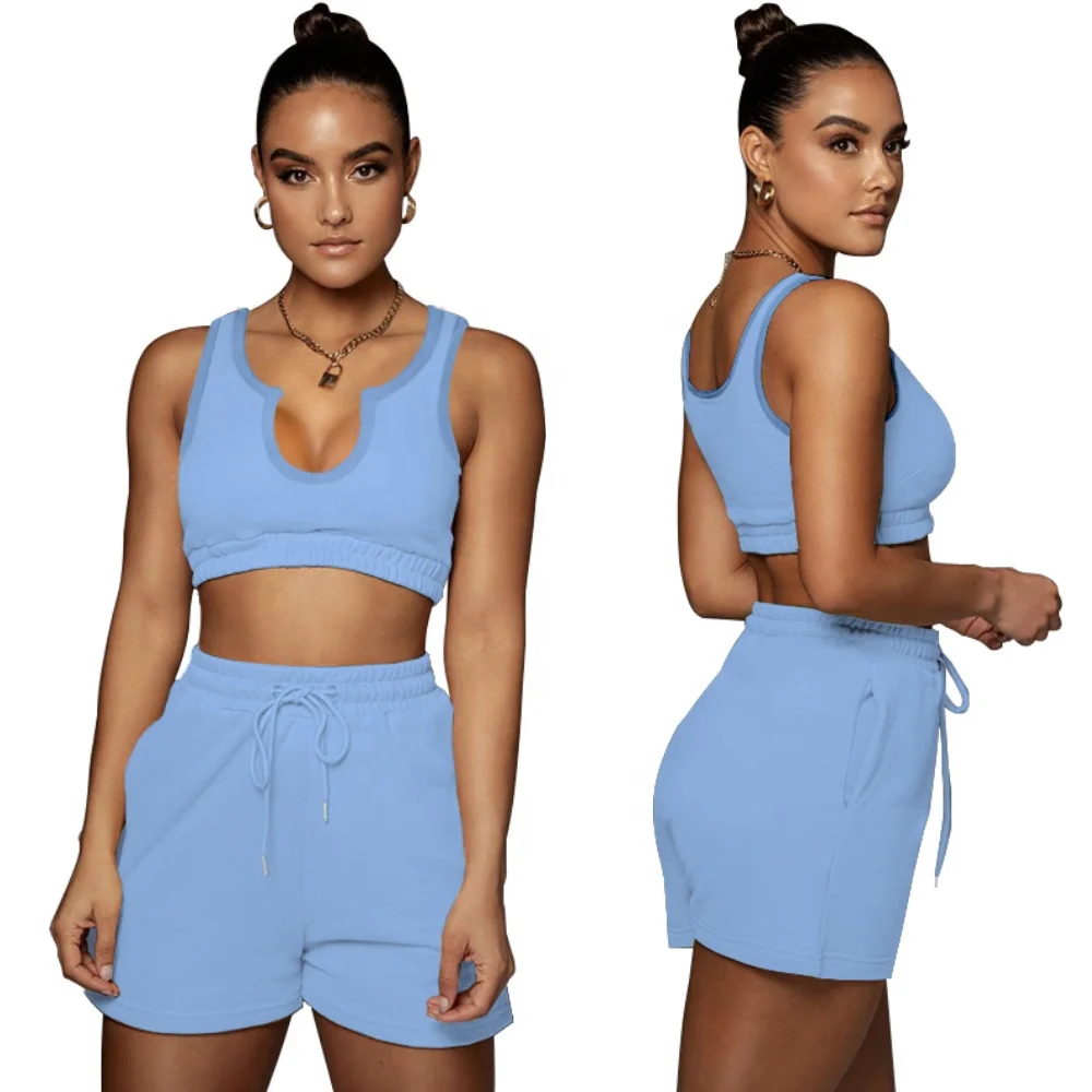 New Design Vest Jogger Set Women Lace-up Shorts Two Piece Sets Fall 2021 Women Clothes Sweatpants And Sweatshirt Set
New Design Vest Jogger Set Women Lace-up Shorts Two Piece Sets Fall 2021 Women Clothes Sweatpants And Sweatshirt Set