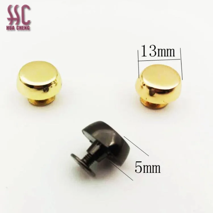 Zinc alloy material customized color round head bag feet screw stud rivet for leather handbag accessory
Zinc alloy material customized color round head bag feet screw stud rivet for leather handbag accessory