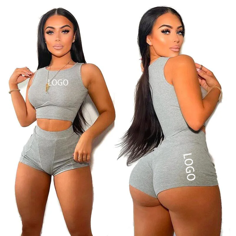 Custom Women Casual Clothing Summer Cropped 2 Piece set Women's Short Lounge Set Cropped Tank Top Jogger Biker Shorts Set
Custom Women Casual Clothing Summer Cropped 2 Piece set Women's Short Lounge Set Cropped Tank Top Jogger Biker Shorts Set