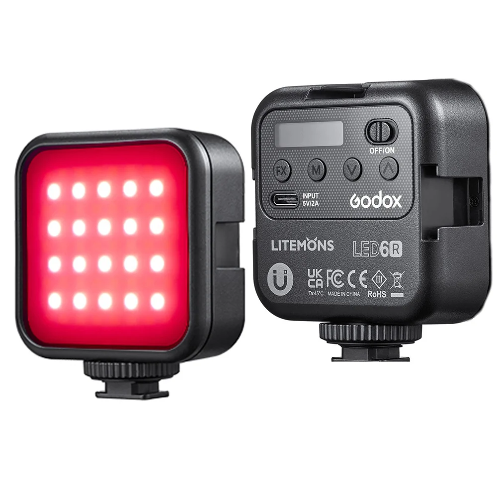 Godox LED 6R RGB LED Video Camera Light 13 FX Effects 1800mAh Li-ion Battery for Vlog Video Light PK Ulanzi VL49 LED Lighting
Godox LED 6R RGB LED Video Camera Light 13 FX Effects 1800mAh Li-ion Battery for Vlog Video Light PK Ulanzi VL49 LED Lighting