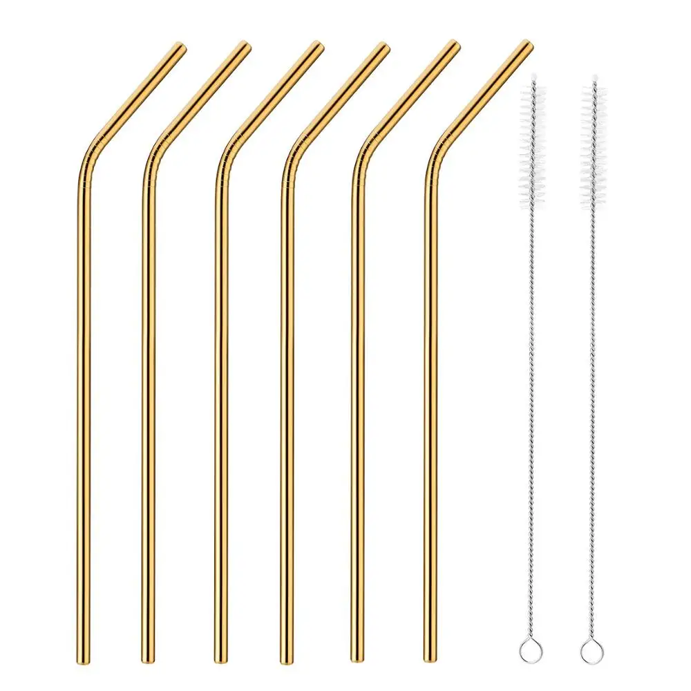 Eco-friendly Gold rose gold stainless steel drinking straws for restaurant and bar, Customized
Eco-friendly Gold rose gold stainless steel drinking straws for restaurant and bar, Customized